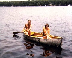 Grandpa Gordon Bennett; Katherine (Kat) McDougal Wheeler McCandless; row boat
